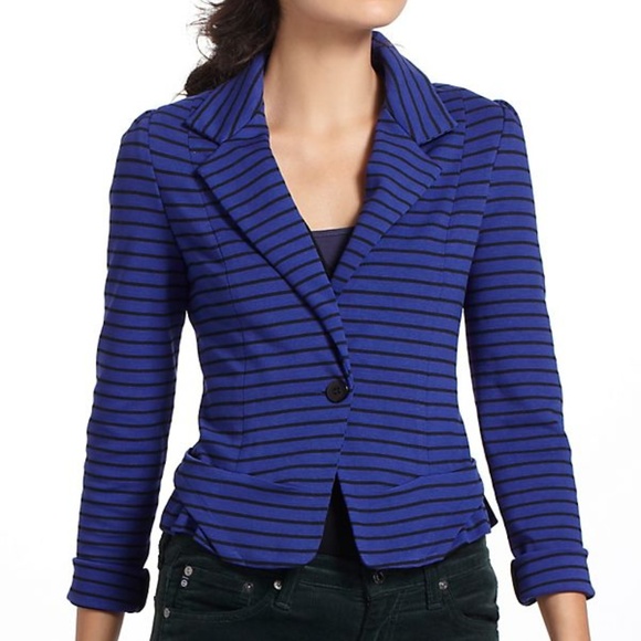 Anthropologie Cartonnier Striped Spinnaker Blazer - Picture 5 of 7